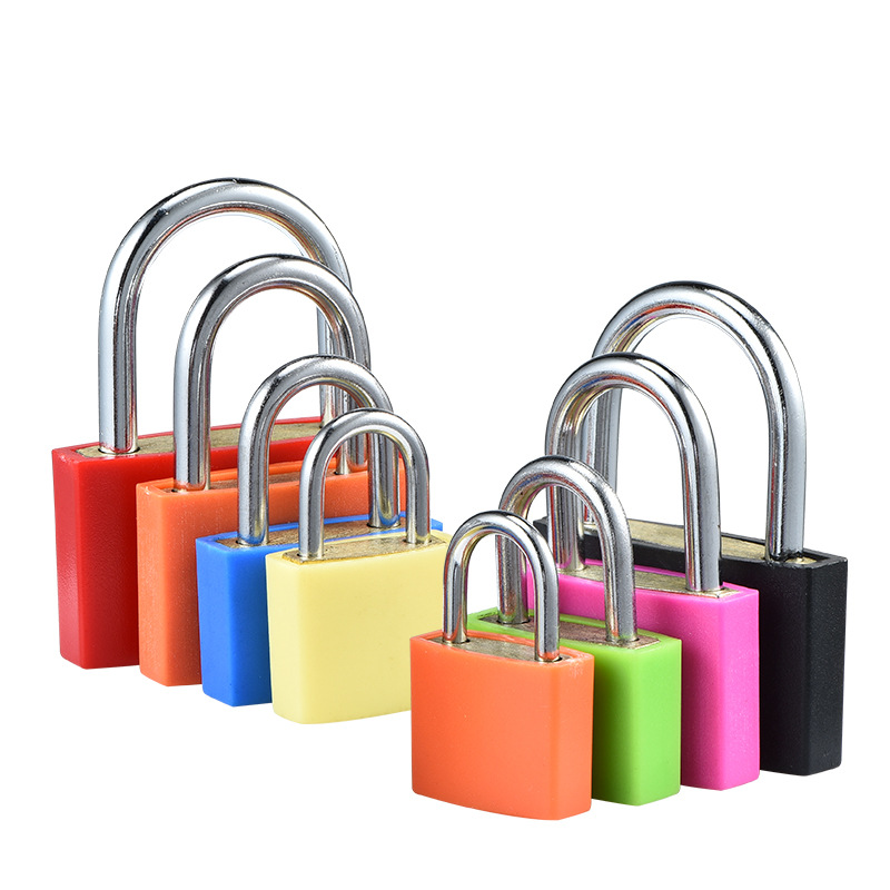 Factory direct supply spot wholesale color luggage padlock color lock luggage lock safety cover waterproof padlock