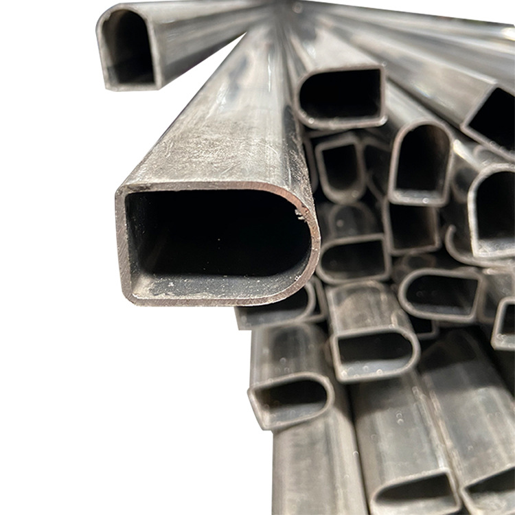 Foshan Manufacturer Wholesale 201 Stainless Steel D-Shaped Pipe One-Piece 38X25 Shoe Rack Stainless Steel Special-Shaped Pipe