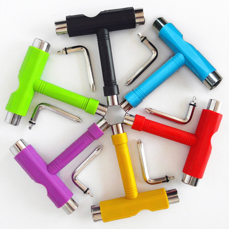 Инструмент для скейтборда T-образный маленький для сборки DIY аксессуары для четырехколесного борда, лонгборда, кленового борда универсальный