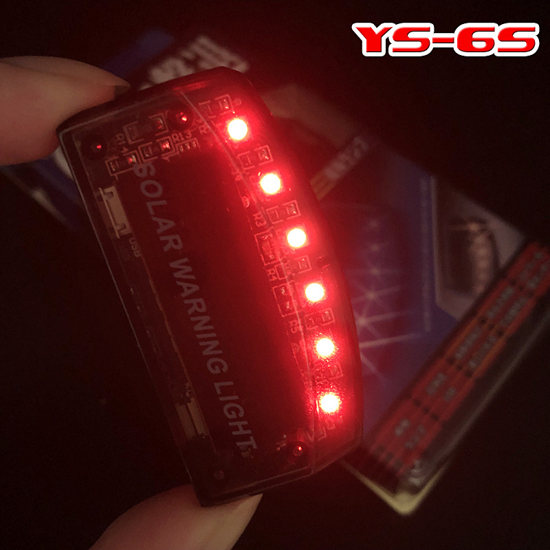 Car anti-theft warning light solar car safety anti-theft warning light/flash light/two-color double charge warning light
