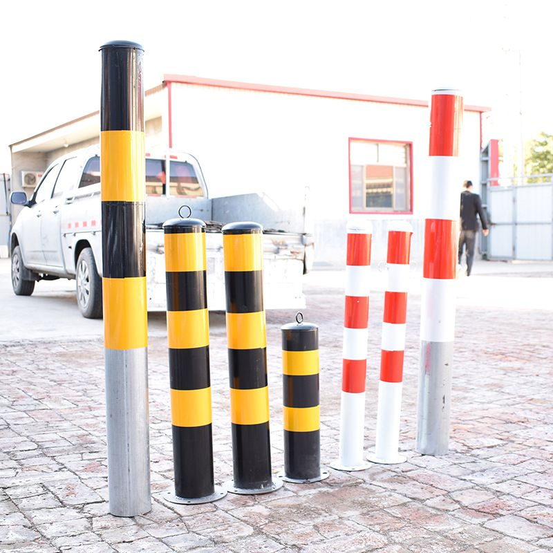 Steel tube warning column isolation retaining car road pile reflective column traffic safety fixed column parking locator anti-collision column