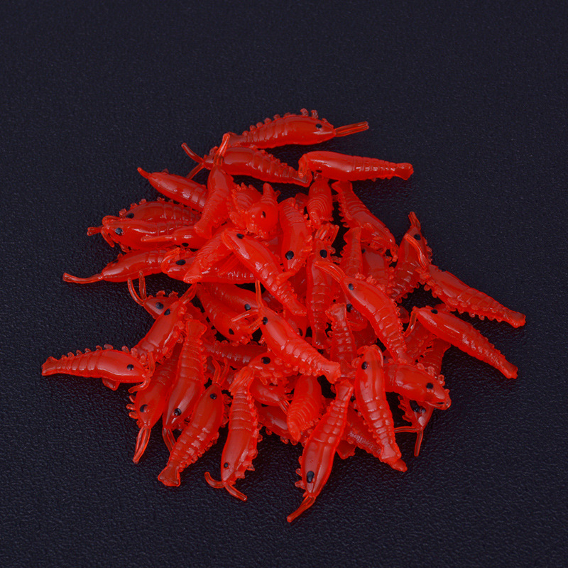 6 Color Luya bait millet shrimp bionic luminous shrimp simulation fake bait Luya soft bait shrimp bait fishing gear wholesale