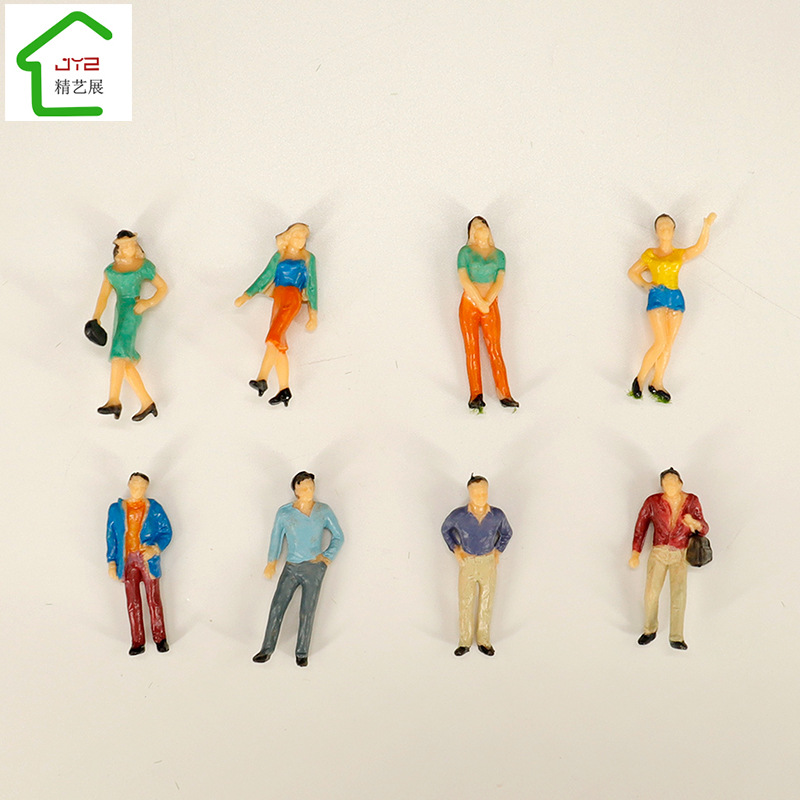 DIY building sand table figure doll decoration new multi-posture simulation mini color little doll model decoration