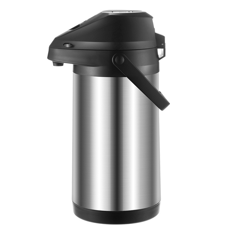 Pneumatic hot water bottle household large capacity stainless steel liner insulation pot press-type open water bottle pneumatic pot