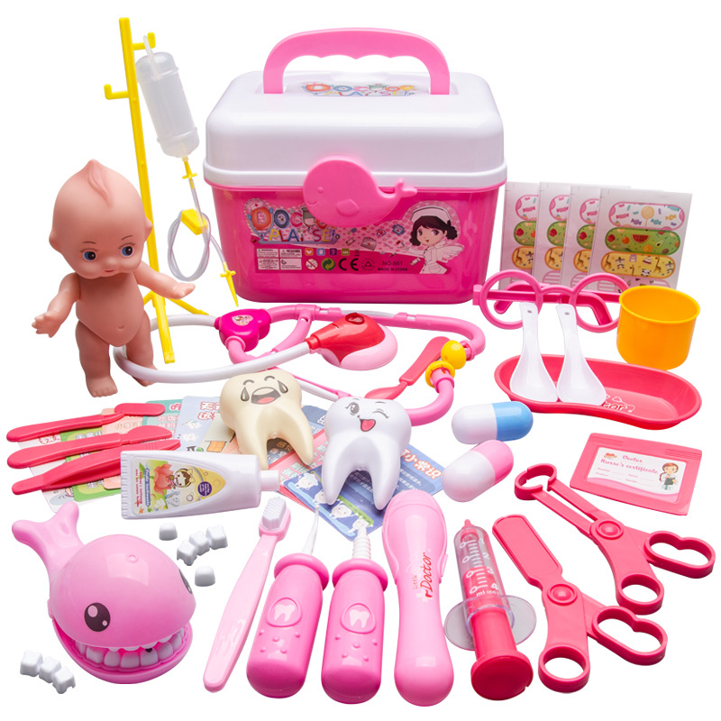 Children's doctor toy set girl simulation nurse stethoscope injection play house medical kit