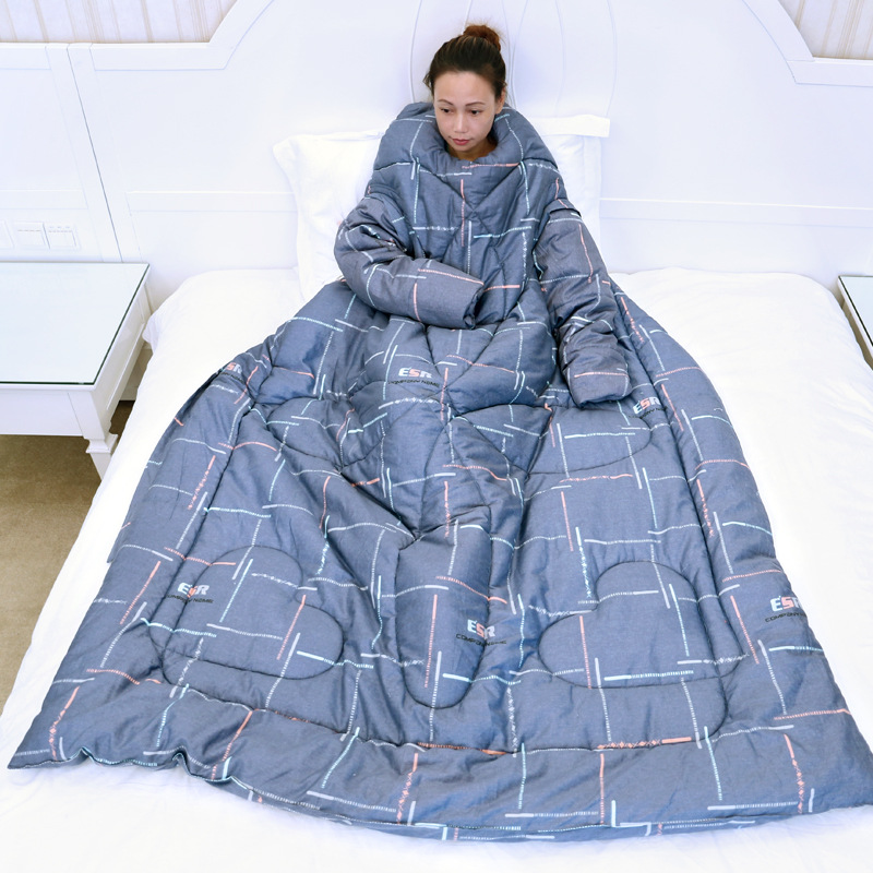 Children's Sleeping Bag for Large Children and Infants and Students Thickened Warm Autumn, Winter and Summer Thin Four Seasons Air-conditioning with Sleeve Kick-proof Quelt