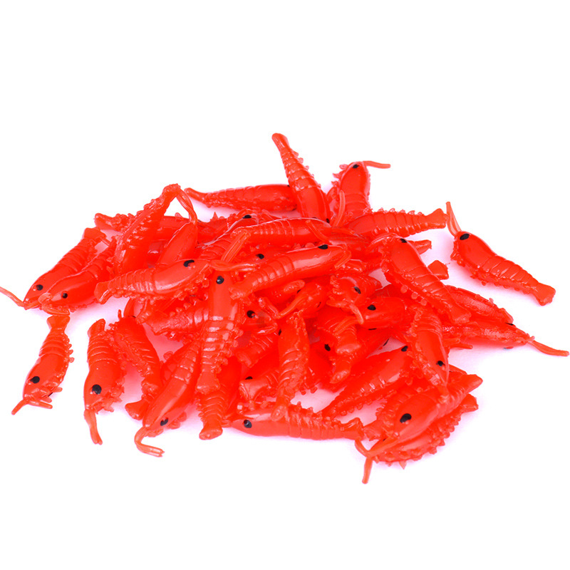 6 Color Luya bait millet shrimp bionic luminous shrimp simulation fake bait Luya soft bait shrimp bait fishing gear wholesale
