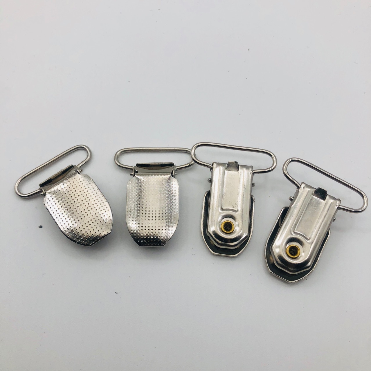 Manufacturer's Ready Stock 25mm Pitted Strap Clip, Pitted Round Rubber Duckbill Clip, Suspender Pants Duckbill Clip, Metal Clip