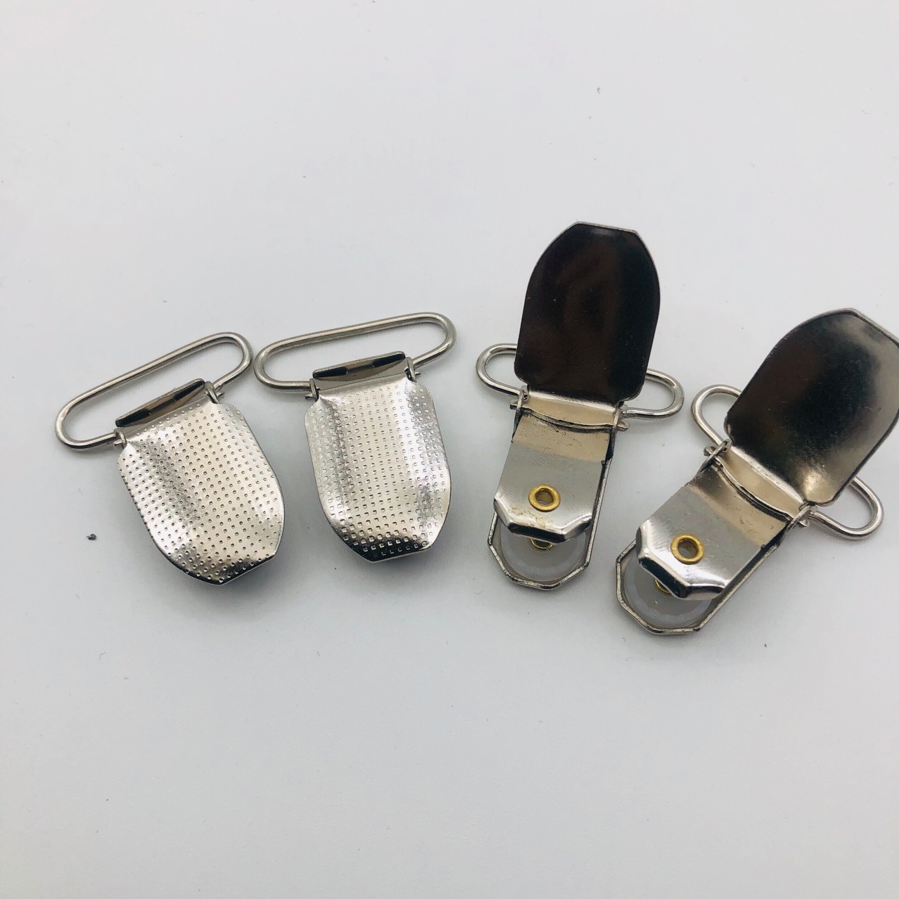 Manufacturer's Ready Stock 25mm Pitted Strap Clip, Pitted Round Rubber Duckbill Clip, Suspender Pants Duckbill Clip, Metal Clip