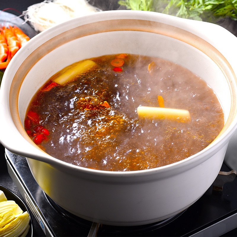 Haorenjia Hot Pot Base Pickled Fish Boiled Fish Green Pepper Fish Seasoning Package Tomato Bone Soup Spicy Hot Pot Base