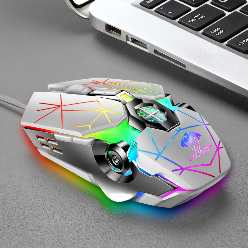Crack S30 Gaming Mouse USB Wired Computer Office E-Sports Luminous Rgb Mechanical Mouse Amazon Wholesale