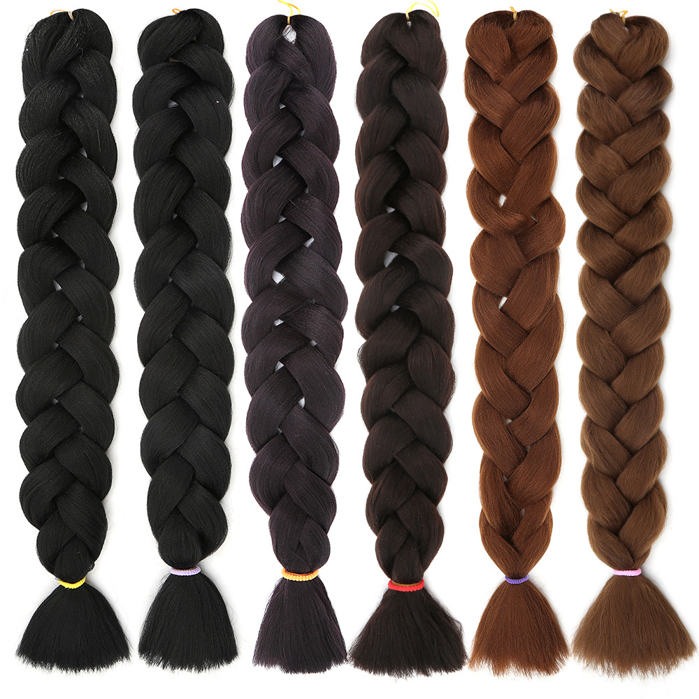 Foreign Trade African Chemical Fiber Wig Big Braid Wholesale Jumbo Braid Hair Dirty Braid High Temperature Jacques Braid