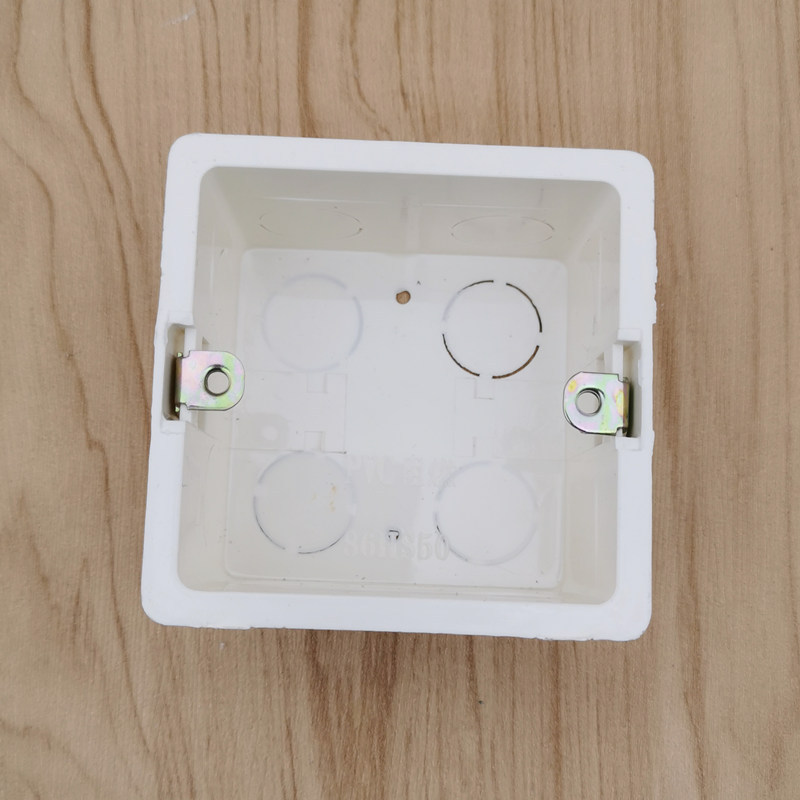 Factory wholesale 86 type open bottom box flame retardant plastic PVC concealed wire box white 86 type junction box