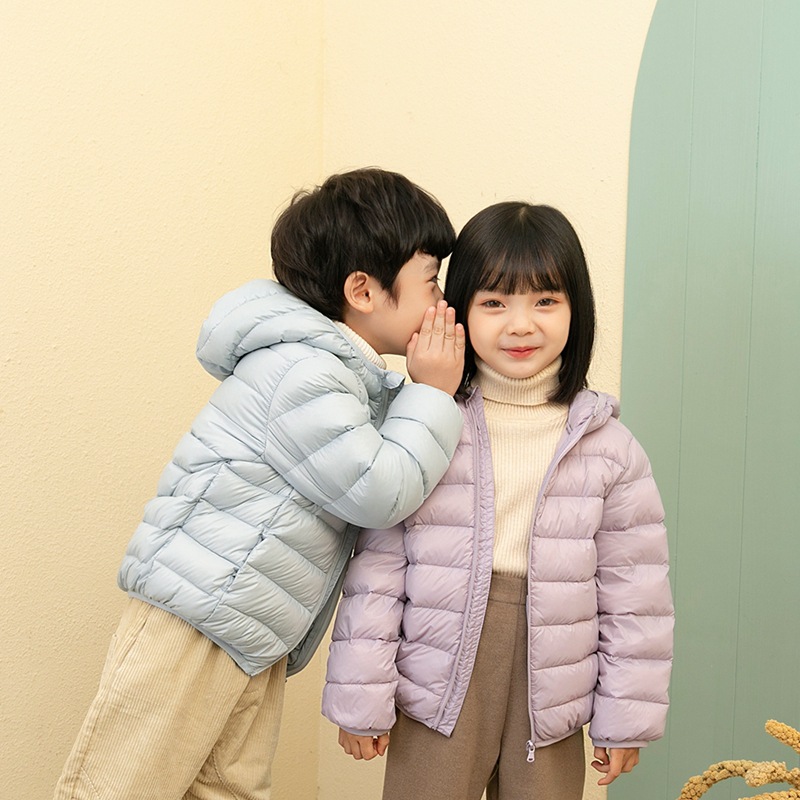 Зимняя одежда для мужчин, женщин и детей, легкая детская куртка из пуха с капюшоном, толстое теплое пальто оптом