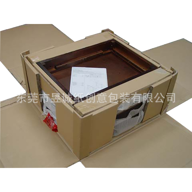 Furniture Anti-Pinch Transportation Buffer Packaging Structural Design Corrugated Cardboard Instead of Wooden Box Protection Design