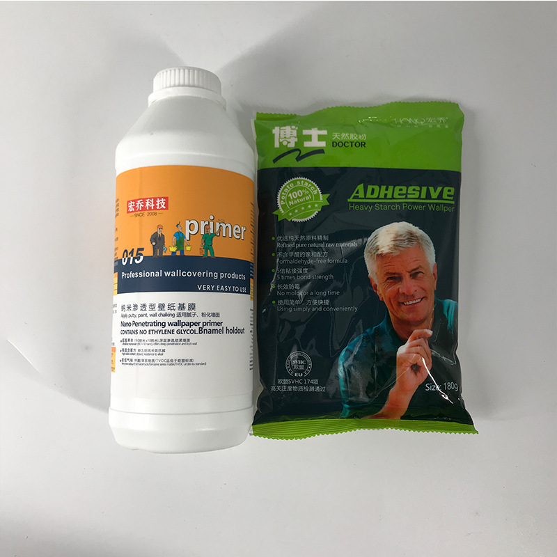 Wallpaper glue powder Hongqiao solid glutinous rice glue glue wallpaper glue portable box can be pasted 20 square meters