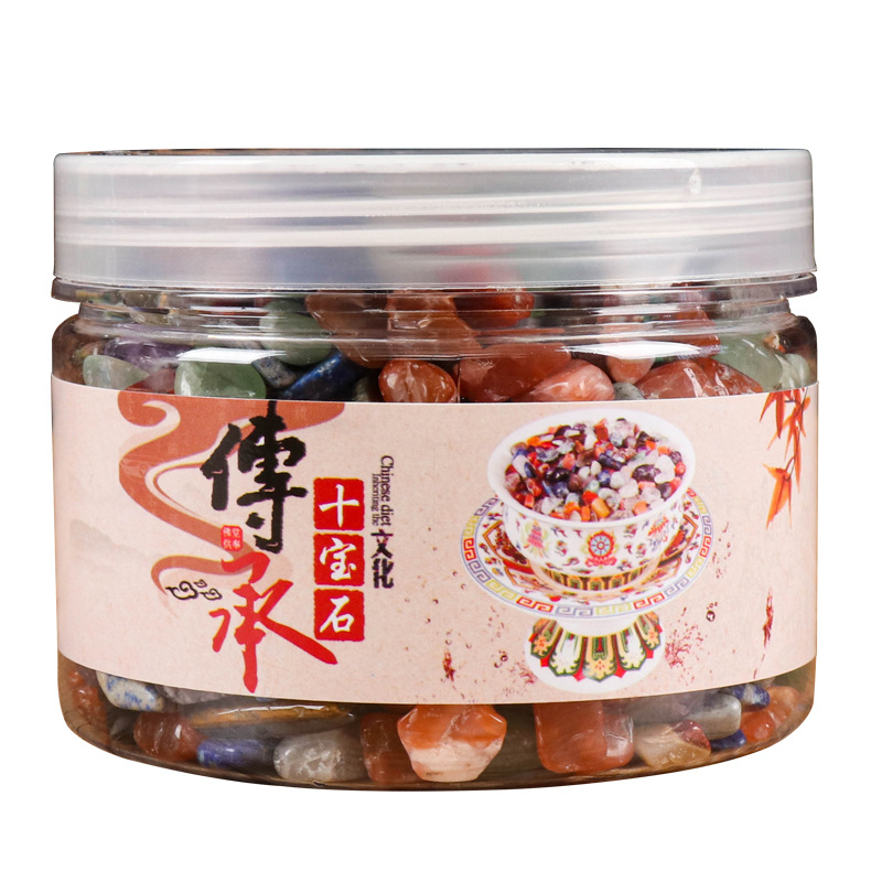 Seven Gemstones Crystal Offering Tray Household Offering Tray for Buddha Seven Treasures Eight Offerings Repair Tray Gemstone Jar Packaging 0.5kg