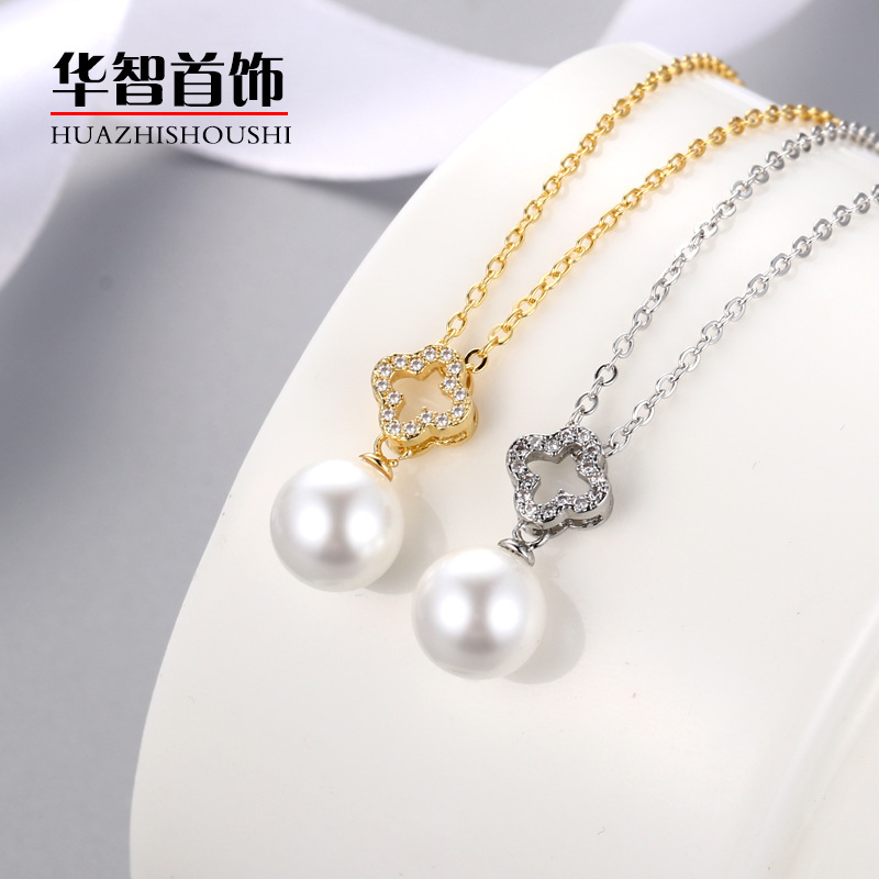 Колье с крестом в японском и корейском стиле, простая жемчужная подвеска, оптовая продажа готовых изделий