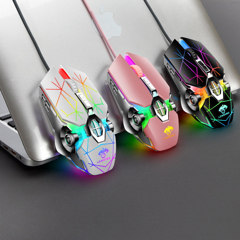 Crack S30 Gaming Mouse USB Wired Computer Office E-Sports Luminous Rgb Mechanical Mouse Amazon Wholesale