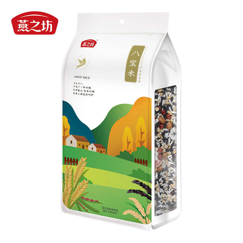Yanzhifang Babao Rice Wholesale Babao Rice Rice Raw Grain Cereals Mixed Porridge Coarse Grain Group Purchase Babao Porridge 1kg