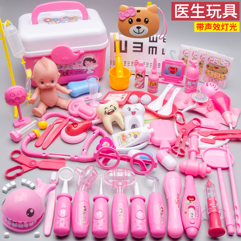 Игровой набор детского врача для девочек, симуляция медсестры, стетоскоп, инъекция, медицинский набор для игры