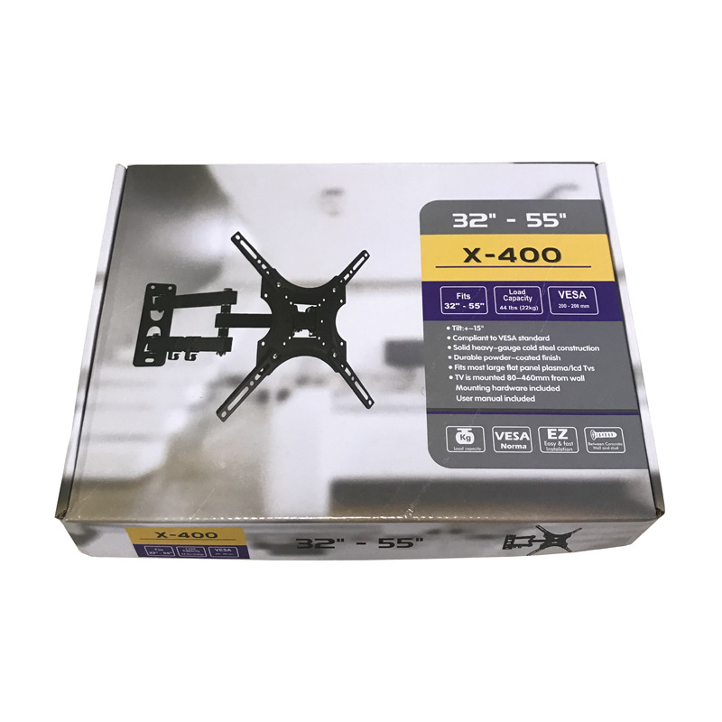 Экспорт 32-55 дюймов, телескопический вращающийся кронштейн для LCD экрана, настенная подставка для LED телевизора