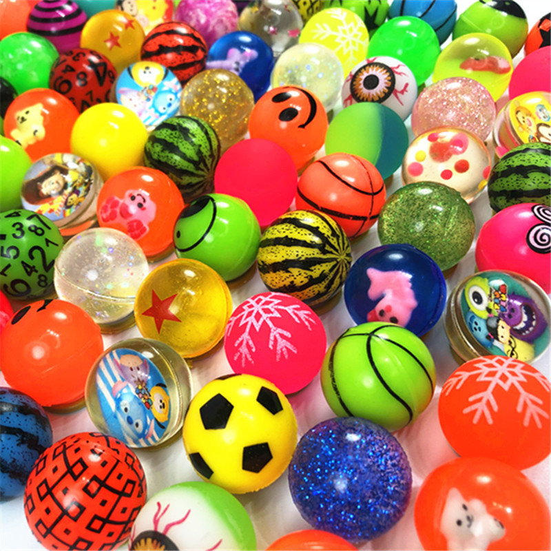 No. 27 Mixed Rubber Bouncy Ball Colorful Paradise Haidilao Floating Toy 25mm Kidsren's Bouncing Ball Wholesale