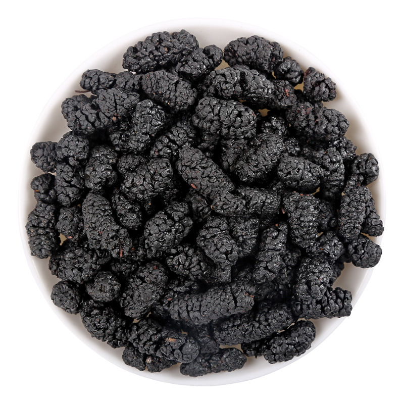 Wholesale Xinjiang Good Goods Special Grade Medicinal and Edible Mulberry Dried Fruit in Bulk 500g No-Wash Sand-Free Black Mulberry Ready to Eat