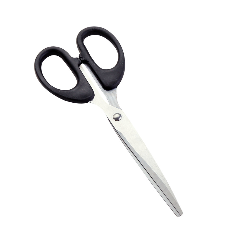 Office supplies stainless steel household scissors black office scissors student large thick hand scissors tools wholesale