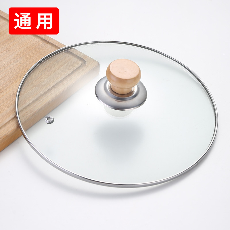 Universal solid wood lid handle top bead lid button kitchen accessories stainless steel pot cap factory direct sale