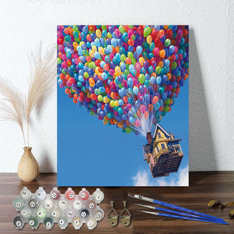 DIY цифровая масляная живопись, декоративная живопись для дома, гостиная, безрамная, AliExpress, Amazon, трансграничная, модель -6071