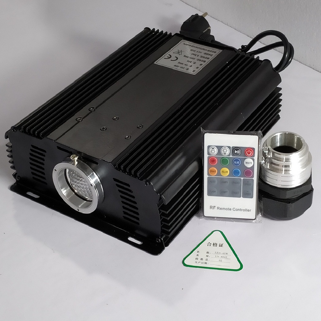 45W Fiber Optic Light Controller Color-Changing Light Source Machine for Cinema and Audio-Visual Room, Ceiling Meteor Machine, Fiber Optic Machine, Starry Sky Ceiling Controller