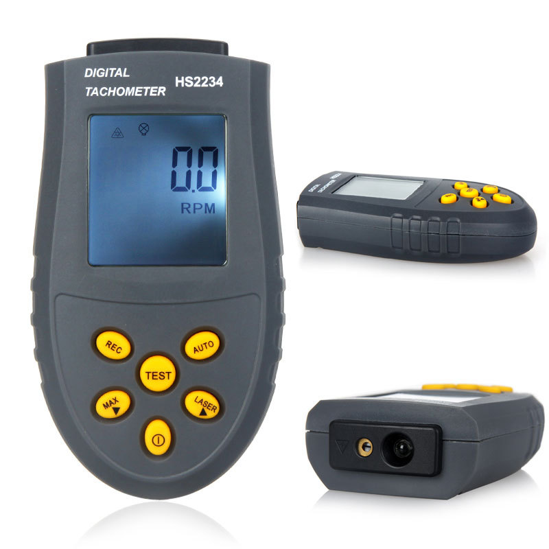 Non-contact laser tachometer digital display motor tachometer photoelectric tachometer HS2234