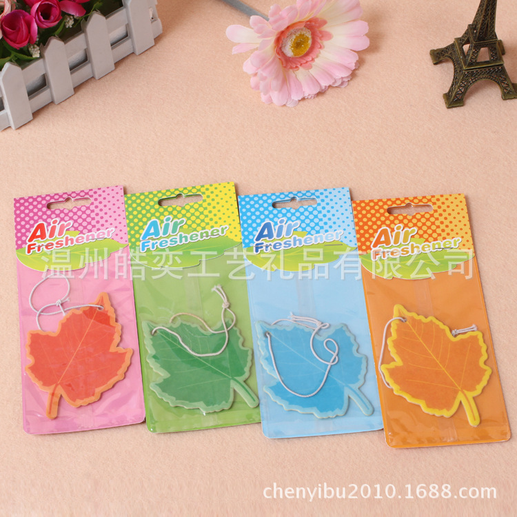 In stock direct sales car maple leaf fragrance paper environmental protection Car pendant
