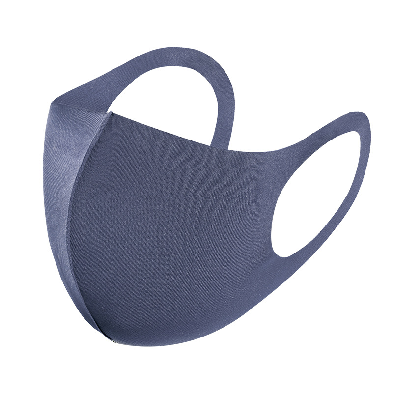 Dustproof ice silk cotton knitted mask black wholesale men's and women's spring, summer and winter sun protection waterproof breathable washable mask