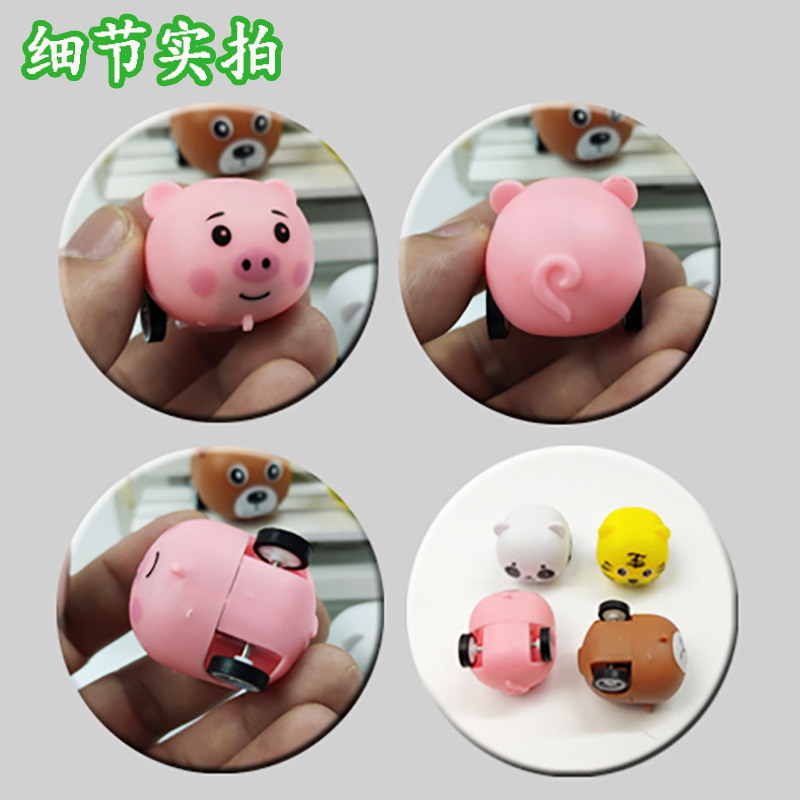 Children's small toy cartoon animal pull back car Children's Garden small gift candy small toy cross-border factory direct supply