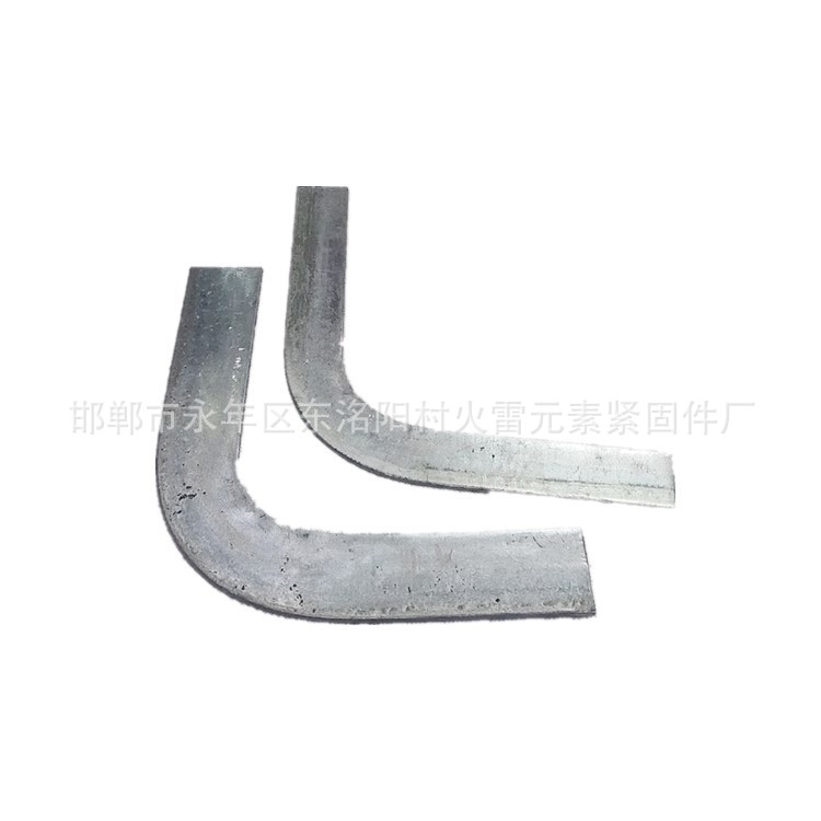 Hebei factory galvanized flat iron elbow 90 degree right angle 40x 4 grounding lightning protection Horizontal Elbow