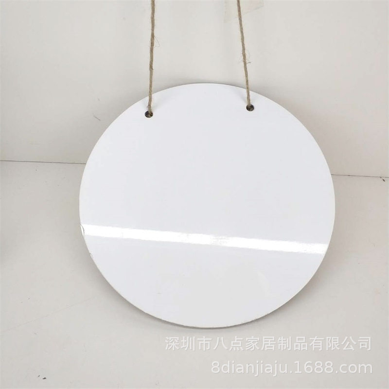 10inch Round Billboard Creative Logo Sublimation Mdf Hanging Sign Blank Round Wooden Sign Manufacturer