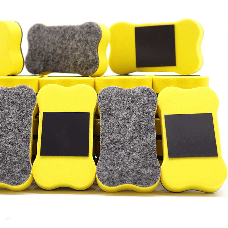 Factory wholesale whiteboard eraser magnetic EVA wool stained cloth blackboard eraser children's whiteboard small bone eraser in stock direct sales