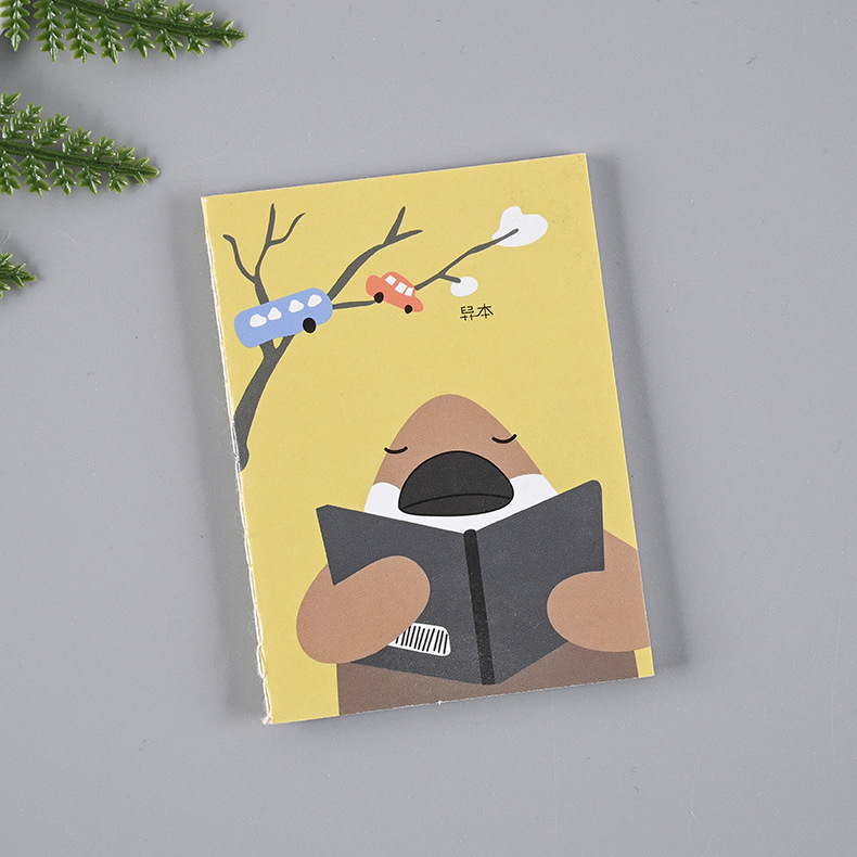 Small Coil Notebook Cartoon Notebook Cute Mini Portable Flap Pocket Pants Notepad A6A7 Primary School Student Gift