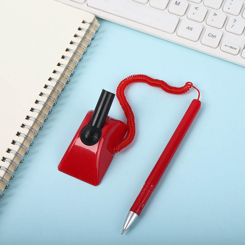 Hot sale desk pen printing logo fixed bank counter signature pen neutral Office conference pen sticky table desktop