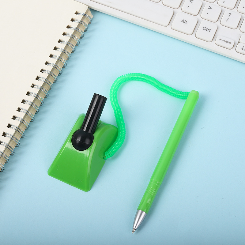 Hot sale desk pen printing logo fixed bank counter signature pen neutral Office conference pen sticky table desktop