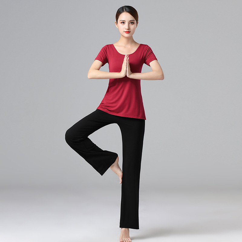 Dance Wear for Women, Modal Modern Dance Wear, Body-Based Training Wear, Double-Sided Slit Yoga Wear, Classical Dance Performance Wear