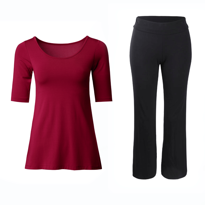 Dance Wear for Women, Modal Modern Dance Wear, Body-Based Training Wear, Double-Sided Slit Yoga Wear, Classical Dance Performance Wear