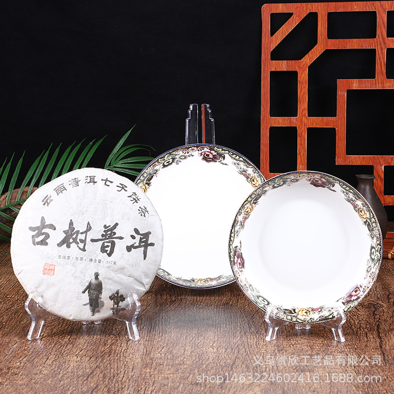 Wholesale Porcelain Plate Stand Decorative Plate Rack Plastic Display Stand Picture Frame Ornament Stand Triangular Bracket Tea Cake Stand Base