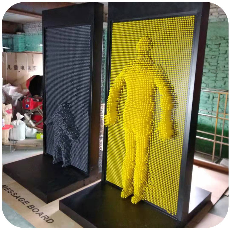 Scenic spot Internet celebrity punch-in warm-up amusement equipment large three-dimensional needle carving human body Wall human-shaped needle screen 3D variety needle painting
