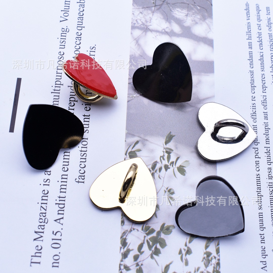 Korean style tassel metal hook round diy jewelry accessories love shape square buckle mobile phone shell pendant alloy material