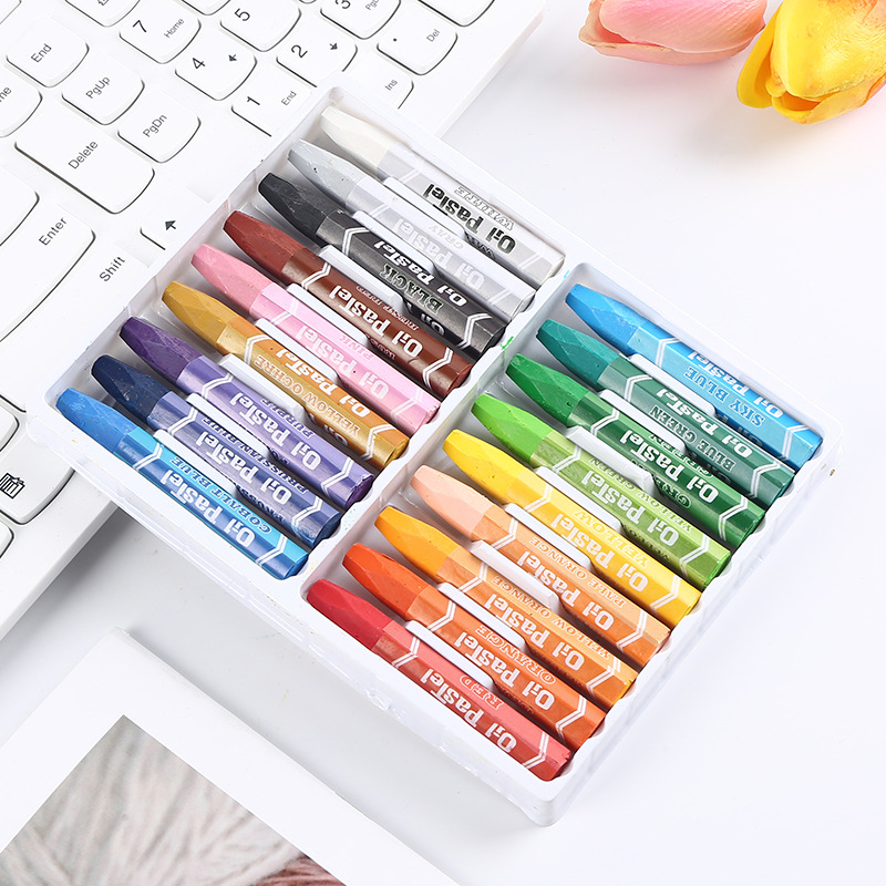 Children's baby oil painting stick crayon painting pen color filling pen 12 color 36 Color safe green environmental protection washable wholesale