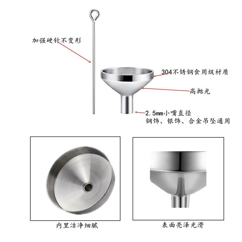 Cinerabox pendant necklace funnel word screwdriver stainless steel accessories factory direct wholesale