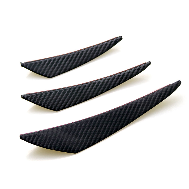 Car Modified Universal Air Knife Front Bumper Spoiler Modified Bumper Small Air Knife Universal Carbon Fiber Pattern Surround Spoiler